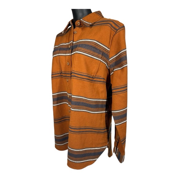 Duluth Trading Co Flannel Shacket Women's Large NWT Heritage Long Sleeve Shirt - Picture 3 of 8